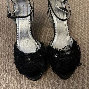 Leg Avenue Black Lace Heels